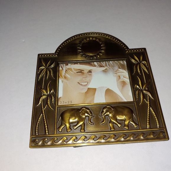 Fetco 3.5 x 2.5. Antique Brass w Palm Tree + Eleph Sale - Picture 3 of 3